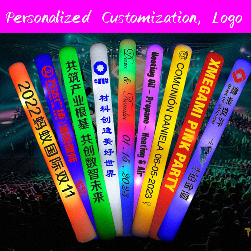 Flashing Led Foam Sticks Party - 30 светодиодных светящихся палочек из пеноматериала,