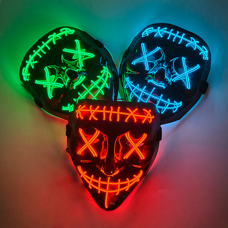 Беспроводная полнолицевая маск – обзор и цена Led Purge Mask Halloween