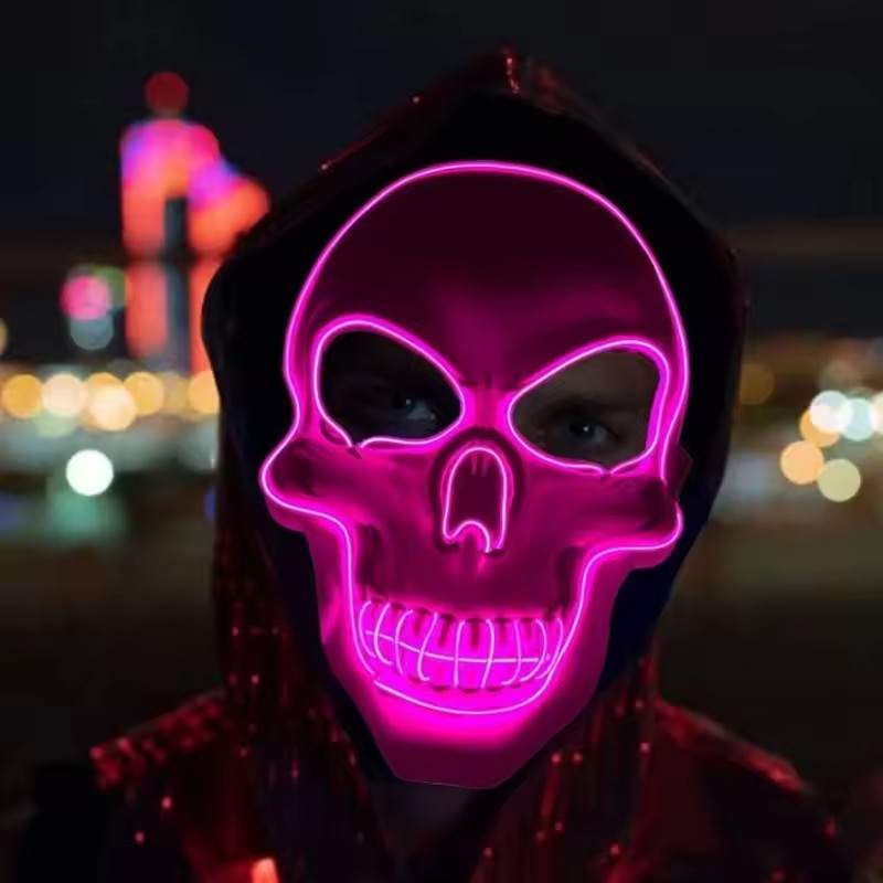 Неоновая маска со светодиодной – обзор и цена Led Purge Mask Halloween